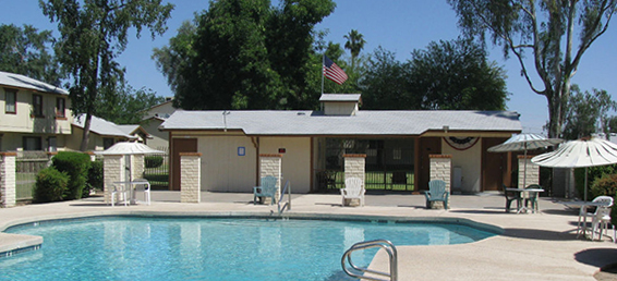 This 3 bedroom townhome for sale in the gated community of Villa Charme Four Townhouses has a very nice community pool area as well as common grassy areas for enjoyment.