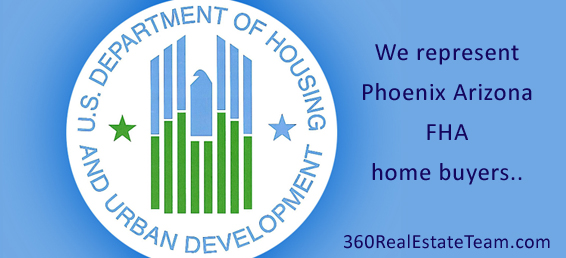 Our team of Phoenix real estate agents represents FHA home buyers.