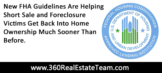 There are new FHA guidelines for 2013 that will allow short sale and foreclosure victims to get back into home ownership sooner than before.