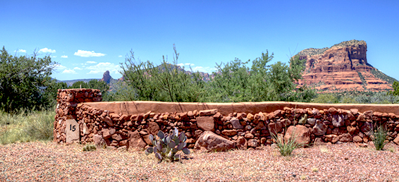 This Sedona Arizona custom lot for sale is in the gated community of Canyon Ridge.